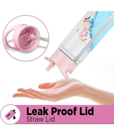 18oz Unicorn Water Bottle - Leak Proof, 36 Hours Cold, Dishwasher Safe, Wide Mouth, Insulated Stainless Steel - Perfect Straw Bottle for Girls at School - Buy Online on GoSupps.com