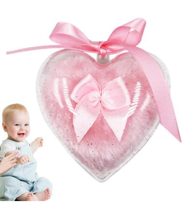 Body Powder Puff Bowknot Heart Powder Puff | Baby Body Powder Puff Long-haired Powder Puff Soft Face Powder Puff for Baby Pink - Buy Online on GoSupps.com