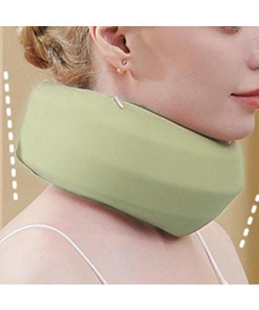 Bigud Rechenrause Neck Support for Sleeping - Comfortable Foam Neck Pillow for Vertebral Relief | Soft Frills & Stabilization in Green - Buy Online on GoSupps.com