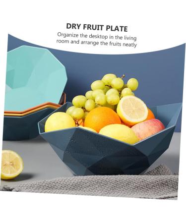 Cabilock Fruit Serving 2 Pcs Fruit Tray Ice Cream Decor Centerpiece Bowl Bowls Salad Glass Bowl Plastic Counter re-usable 28X28X12.5cmx2pcs Bluex2pcs - Buy Online on GoSupps.com