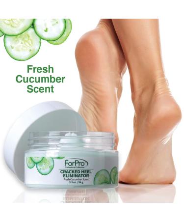 ForPro Cracked Heel Eliminator - Fresh Cucumber Scent - Intensive Repair Treatment for Rough, Dry & Cracked Heels - 3.3 oz - Reduces Calluses & Skin Build Up - Buy Online on GoSupps.com