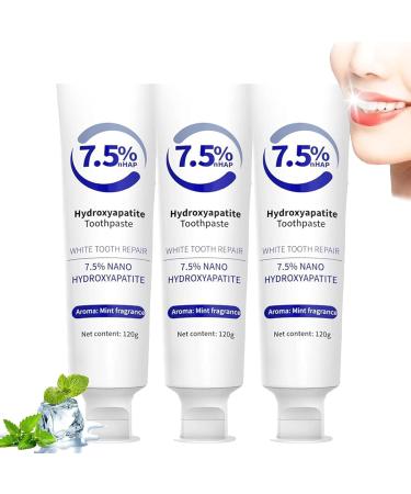 IAEXUOQC 7.5% Hydroxyapatite Toothpaste, Hydroxyapatite Enamel Repair Toothpaste, Repair and Protect Toothpaste, Long-lasting Fresh Breath, for Enamel Protection