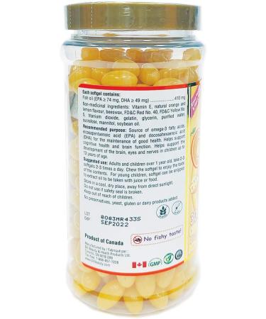 Bill Natural Sources Orange Burst Omega-3 Fish Oil 300 chewable softgels - Buy Online on GoSupps.com