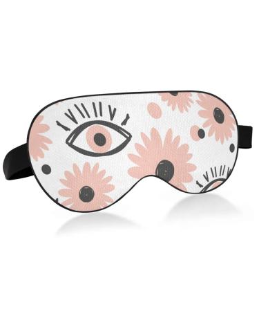 Haskirky Light Blocking Eye Mask Breathable and Adjustable Adult Men and Women Travel on Business Trips Yoga Meditation Light Smooth Comfortable Eye Mask Office Deep Sleep Goodies Boho Eyes