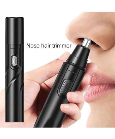 tinysiry Electric Nose Trimmer Quick Shave 360 Degree Rotation Handheld Nose and Ear Trimmer Painless Nose Hair Trimmer Battery Powered Nose Hair Cutter Black - Buy Online on GoSupps.com