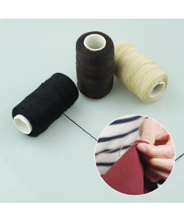 LAMXD 3 Pieces Hair Extension Weaving Thread Hair Salon Weaving Thread for Hair Extension Hair Weaving with Black Brown Beige - Buy Online on GoSupps.com