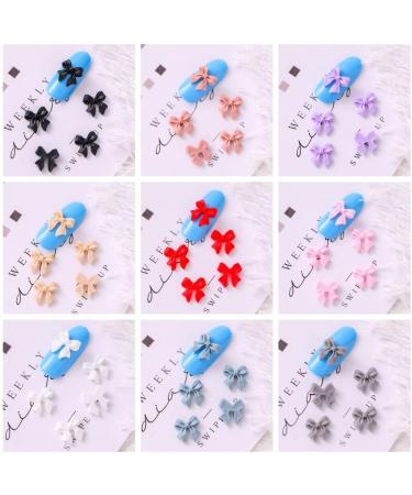 & Health Resin Nail Jewelry Ornaments Rhinestone Nail Art Mini Bow Nail Jewelry Nail Art Decorations Nail Bow Ties Manicure Accessories(pink) - Buy Online on GoSupps.com