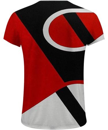 BEUU Men's 2PCS Sports Sets - Summer Outfits with 3D Stripe Lines Print - Red 4X-Large - Buy Online on GoSupps.com