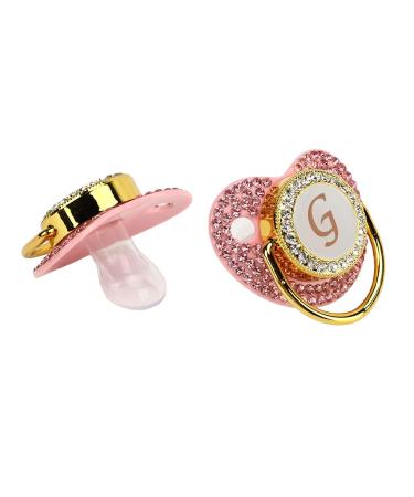 Golden Baby Pacifier - Durable Ergonomic Curved Design Lightweight & Perfect for Home (Letter G) - International Shipping Available - Buy Online on GoSupps.com
