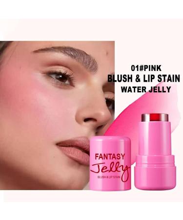 Milk Cooling Water Jelly Tint Milk Jelly Blush Milk Makeup Jelly Tint Milk Water Jelly Tint Water Jelly Tint Stick Sheer Lip & Cheek Stain Finish (A M) A 1 count (Pack of 1) - Buy Online on GoSupps.com