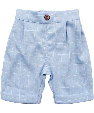 AmzBarley Baby Boys Gentleman Suit Set | Blue Tuxedo Rompers with Bowtie | 6-12 Months - Buy Online on GoSupps.com