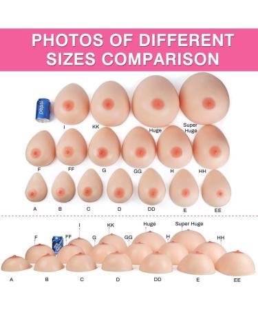Self-Adhesive Silicone Breast Shapes - Lifelike Mastectomy Prosthesis for Transgender & Cosplay | D Cup (1000g/Pair) - International Shipping Available - Buy Online on GoSupps.com