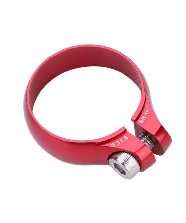 Bicycle Bolt Clamp Aluminum Alloy Quick Release Seat Post Locking Clamps for 27.2mm Red