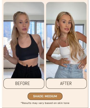 Medium Tanning Mousse 7oz - Natural Streak-Free Sunless Self-Tanner | Lightweight Fast Absorbing Vegan & Cruelty-Free for All Skin Types - Buy Online on GoSupps.com