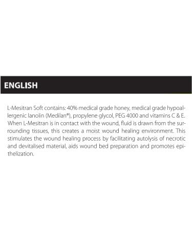 L-Mesitran Soft Honey Wound Gel - Hypoallergenic Medical Grade Ointment for Burns - 1.75 oz - Buy Online on GoSupps.com