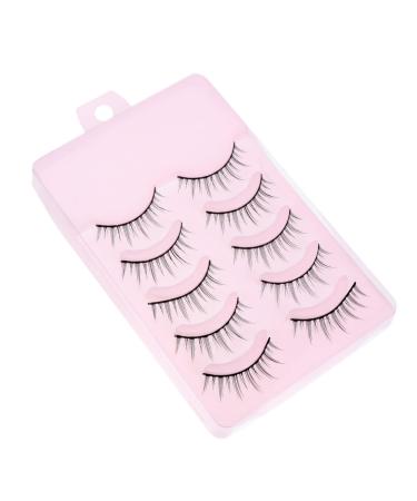 DRESSOOS 5 Pairs Fake eyelashes 3D False Lashes Handmade Lashes Cosmetics Eyelashes Fluffy Volume Lashes Girl Makeup Eyelashes 3D Faux Lashes flexible woman Acrylic chemical fiber