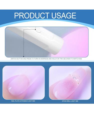 SULIVES UV Nail Lamp for Gel Nails - Rechargeable Handheld Nail Dryer with USB Plug - Smart Sensor LED UV Light for Gel Polishes and Nail Gel Strips (White) - Buy Online on GoSupps.com