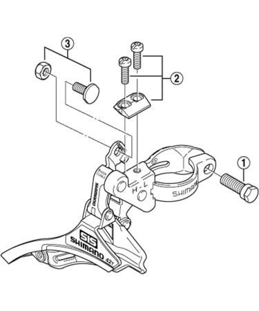 SHIMANO SIS FD-TY10 31.8 Front Derailleur - 42T Top Pull for Bike Bicycle - Buy Online on GoSupps.com
