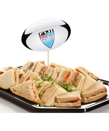 Fiji Flag Rugby Ball Food & Cupcake Picks Toppers Party Decorations (14 Pack) - Buy Online on GoSupps.com
