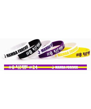 Ouideesain RIP Memorial Bracelet Basketball Silicone Wristbands - Pack of 6 [Six Colors] - Buy Online on GoSupps.com