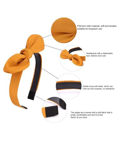Jaciya Non Slip Bow Headband for Women - Cute Fashion Hair Band in Solid Color - Buy Online on GoSupps.com