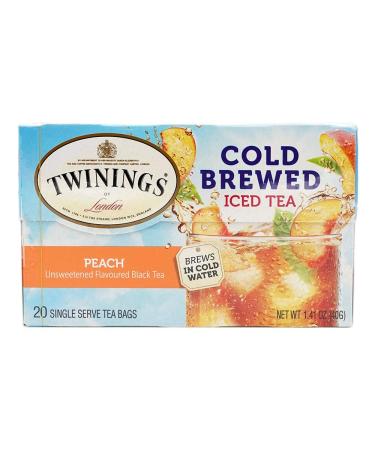 Twinings Cold Brewed Iced Tea Peach 20 Tea Bags 1.41 oz (40 g)