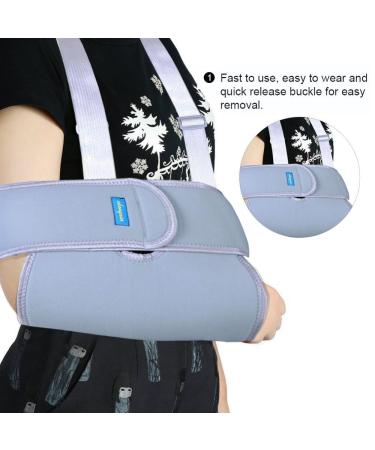 ZJchao Adjustable Shoulder Arm Sling - Reinforced Immobilizer for Broken Forearm | Comfortable & Supportive Brace for Men Women & Kids - Buy Online on GoSupps.com