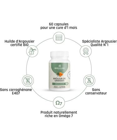 Biokhaan Fat Burner Sea Buckthorn Omega 7 and Vitamin C 30 Day Program 180 Capsules - Buy Online on GoSupps.com