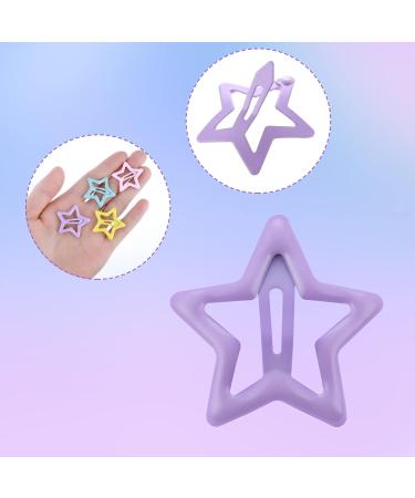 30 Pieces Metal Snap Hair Clips Star Hair Clips No Slip Hair Clips Cute Fun Star Designs Colorful Star Hair Barrettes Star Hair Accessories for Women Teens Girls Kids Toddlers - Buy Online on GoSupps.com