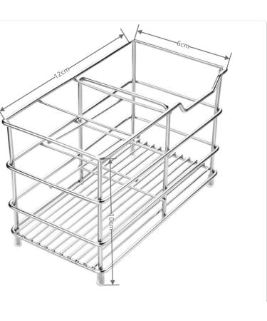 Stainless Steel Toothbrush Holder | Multifunctional Space-Saving Vertical Organizer with Non-Slip Feet - Buy Online on GoSupps.com