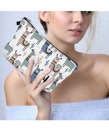 Minkissy Alpaca Cultural Handbag - Waterproof Portable Cosmetics Organizer for Women (22x18 cm) - Buy Online on GoSupps.com