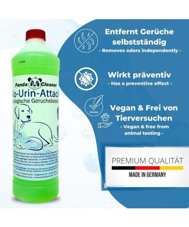Pandacleaner Bio Urine Attack - Cat & Dog Smell Remover | 2000ml Concentrate Carpet Cleaner & Odor Neutralizer (2 Pack) - Effective Stain Remover for Home - Buy Online on GoSupps.com