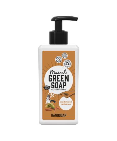 Marcel's Green Soap - Hand Soap Sandalwood & Cardamom - Handwash Dispenser - 100% Eco friendly - 100% Vegan - 97% Biodegradable - 250 ML Sandalwood & Cardamom 250 ml (Pack of 1)