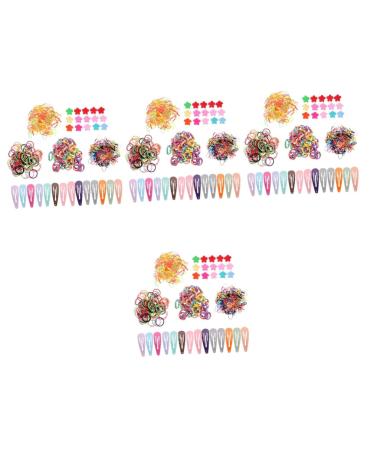 FOMIYES 4 Sets Children's Headgear Girl Hair Ties Kit Girls Hair Claws Mini Hair Clamps Small Hair Bangs Clips Trendy Hair Clips Fashion Hair Clips Bracket Iron Girl Child Elasticity