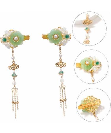 Beavorty 3 Pairs Tassel Hair Clip Hair Accessory for Women Accesorios Para Mujer Decorative Hair Clips for Women Kimono Flower Hair Clip Chinese Hairpin Crystal Pearl Jade Bride Chopsticks - Buy Online on GoSupps.com