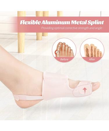Bunion Corrector for Women - Orthopedic Bunion Splint for Hallux Valgus Relief, Toe Straightening, Day/Night Wear - Pink - Buy Online on GoSupps.com