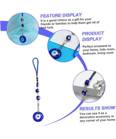 Zerodeko Key Chain Car Ornament Blue Eye Hamsa Turkish Hanging Ornament Devil Eye European and American House - Buy Online on GoSupps.com