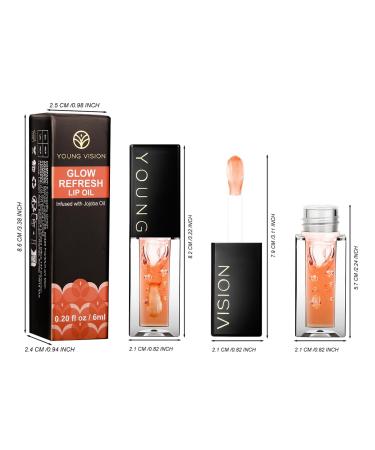 YOUNG VISION Lip Glow Oil - Moisturizing Lip Gloss with Jojoba Seed Oil | Plumping Hydration (6 - Buy Online on GoSupps.com