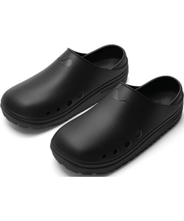 Heel That Pain Heel Seat Clogs w/Fascia-Bar | Orthotic Shoes for Plantar Fasciitis & Heel Pain | Waterproof | Home & Work | Unisex (Men's 6 Women's 7) Black