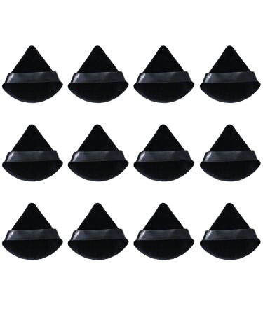 12-Piece Triangular Makeup Puff Set Mini Puff Makeup Sponge Setting Sponge Essential Tool for Setting Loose Powder