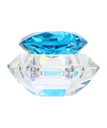 FRCOLOR 1pc Nail Art Crystal Cup Acrylic Liquid Powder Dish Clear Glass Crystal Cup Nail Liquid Dish Nail Care Tools Nail Powder Container Nail Tools Love Cup Crystal Art Glass With Cover 7.5x6cm Blue