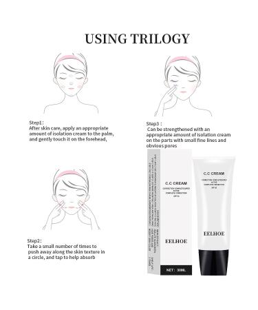 3PCS Skin Tone Adjusting CC Cream SPF 50 Set - Primer, Moisturizer, Concealer | Brightens, Color Corrects, Self-Adjusting Formula for Mature Skin | Natural Shade - Buy Online on GoSupps.com