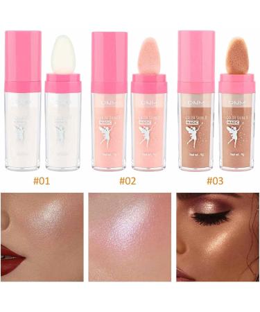 Makeup Highlighter Stick 3 Colors Shimmer Highlight Patting Powder Stick Easy to Apply Make Up Loose Highlighter Powder for Face Eyes Lips Hair Body - Buy Online on GoSupps.com