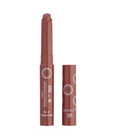 Impala - Brooklin Shine On Me Lipstick Color 13 Café Mocha | Shiny Lipstick | Smooth Texture Lipstick | Long Lasting Moisturizing Lipstick