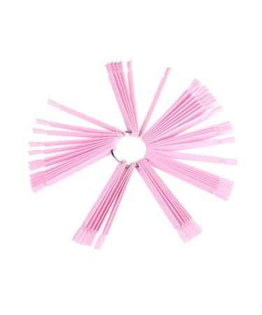 50 Pieces Nail Art Exercise Tips - Fan-Shaped Removable Nail Polish Display Sticks - Pink Manicure Tools for Perfect Nail Art - Buy Online on GoSupps.com