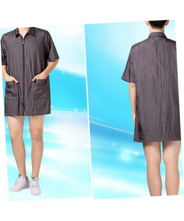 FRCOLOR Clothing Hair Dye Salon Robes for Customers Hair Dyeing Clothing Bags Bags Work Vest Apron Hair Treatment Hair Dye Short Sleeve Spa Jacket Shirt Work Clothing Men - Buy Online on GoSupps.com