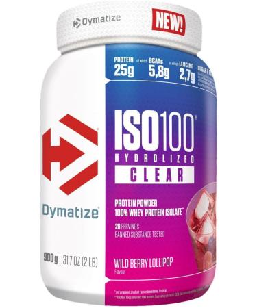 Dymatize ISO 100 Hydrolyzed Clear Whey Prote nepoeder Green Apple 900g - Buy Online on GoSupps.com