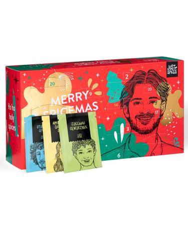 Just Spices Spice Advent Calendar 2023 I Christmas calendar with 24 spice blends + recipes I High quality spices as a gift for men and women (red - new) - Buy Online on GoSupps.com