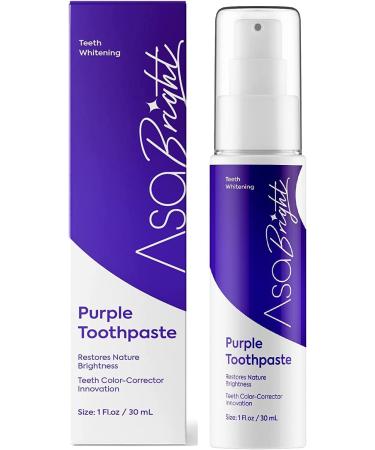 Purple Toothpaste for Teeth Whitening, Teeth Whitener, Teeth Whitening, Purple Teeth Whitening, Color Corrector for Teeth Whitening, Gentle on Teeth Enamel and Gums, Restores Brighter Smiles
