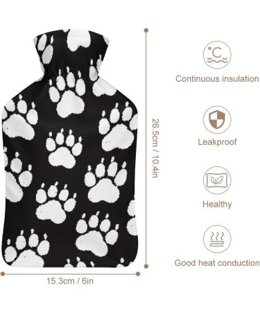 Buy White Paw Hot Water Bottle with Plush Cover - Hand Warmer for Adults & Children | 26.5x15.3cm | International Shipping - Buy Online on GoSupps.com